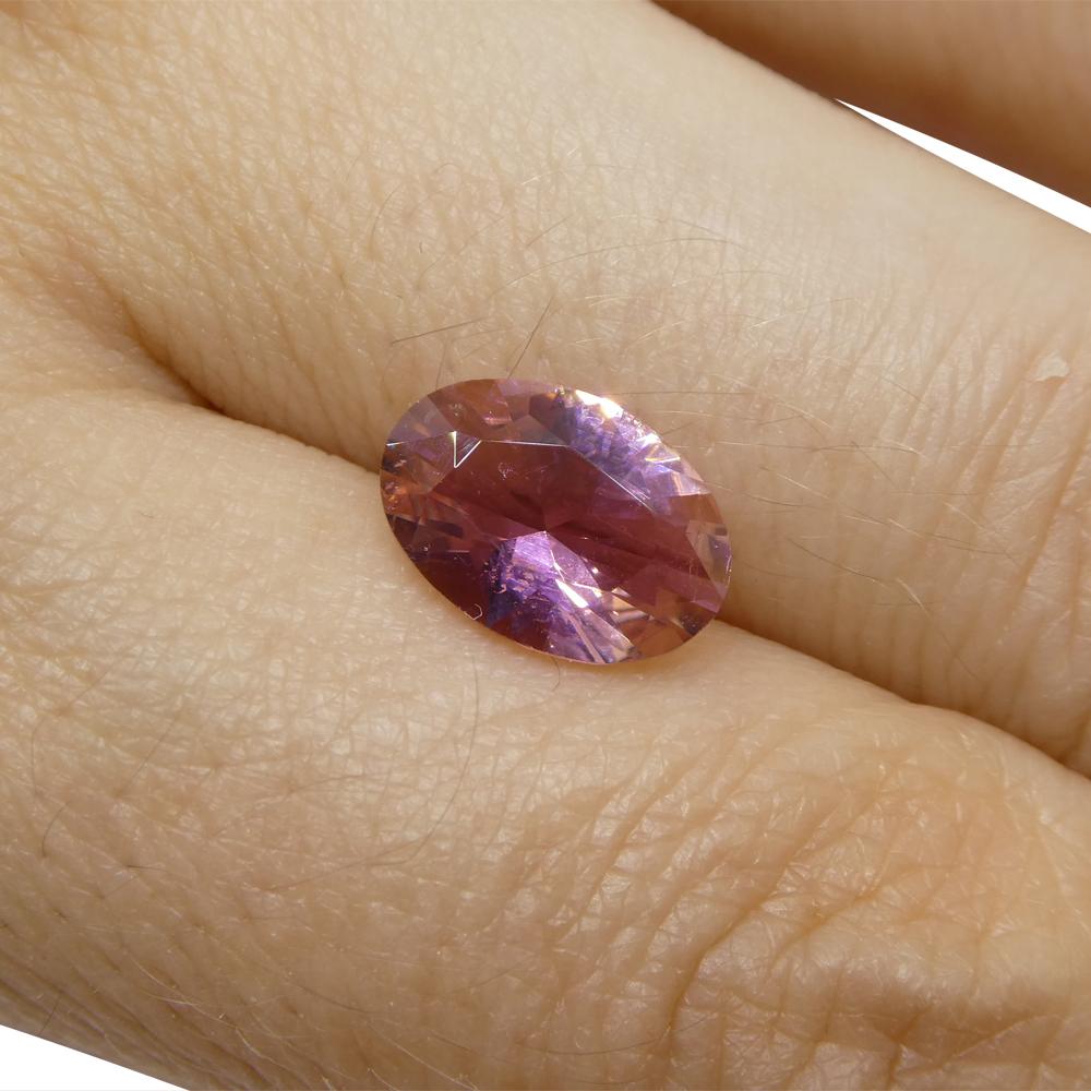 1.94ct Oval Pink Tourmaline from Brazil For Sale 1