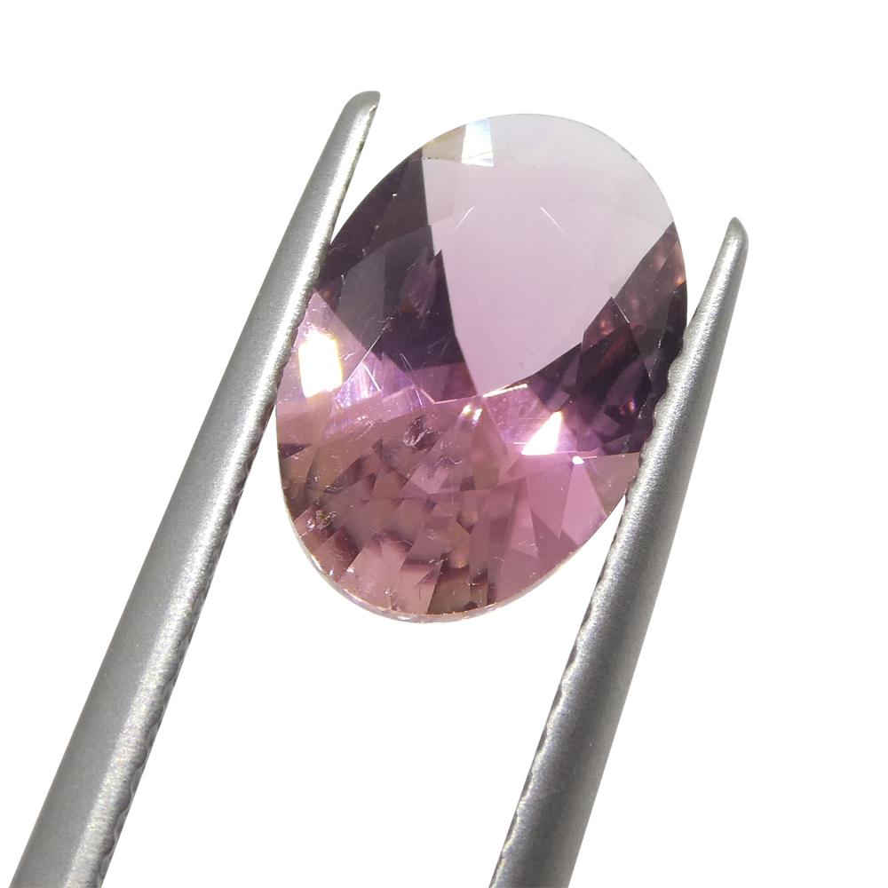 1.94ct Oval Pink Tourmaline from Brazil For Sale 2