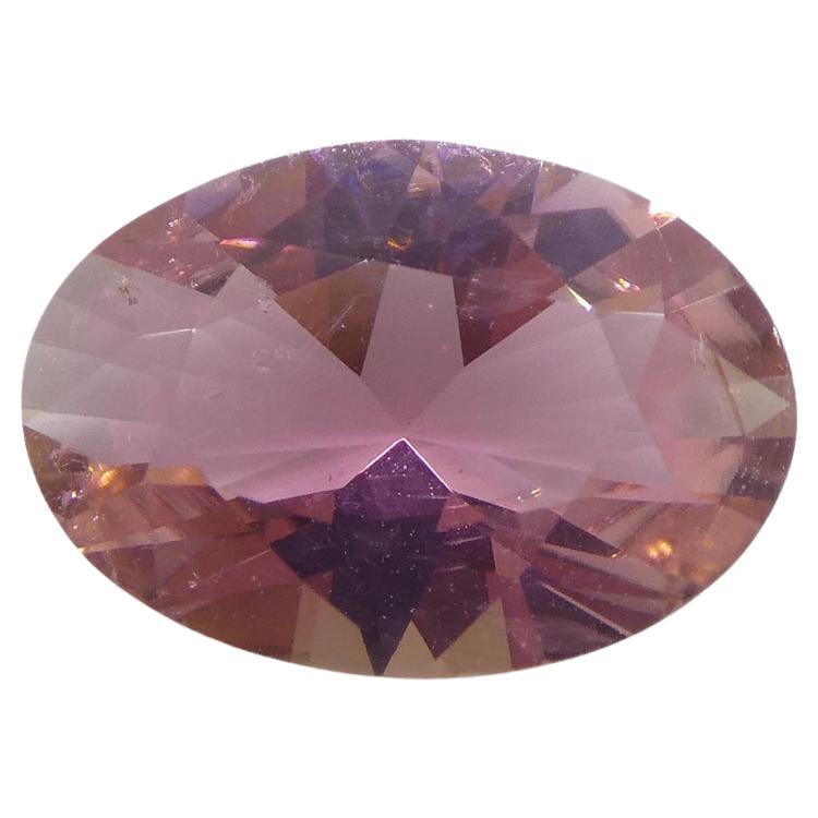 1.94ct Oval Pink Tourmaline from Brazil For Sale