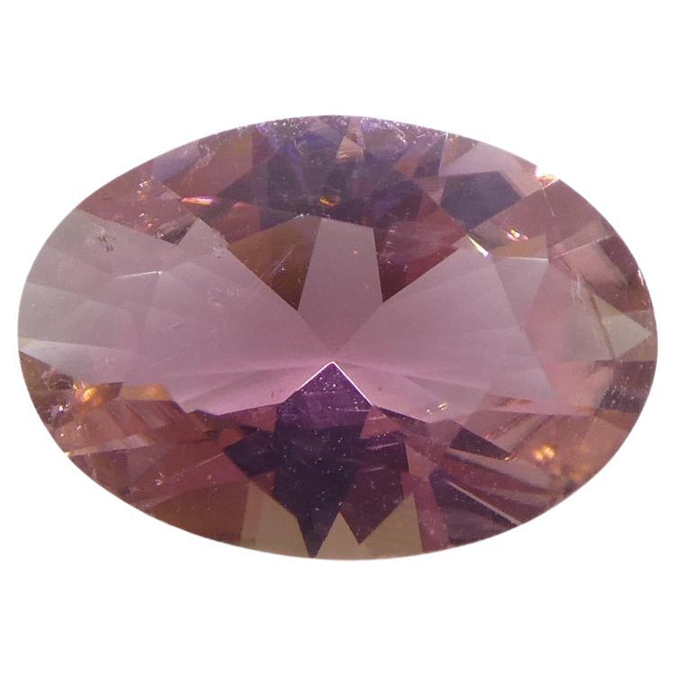 1.94ct Oval Pink Tourmaline For Sale