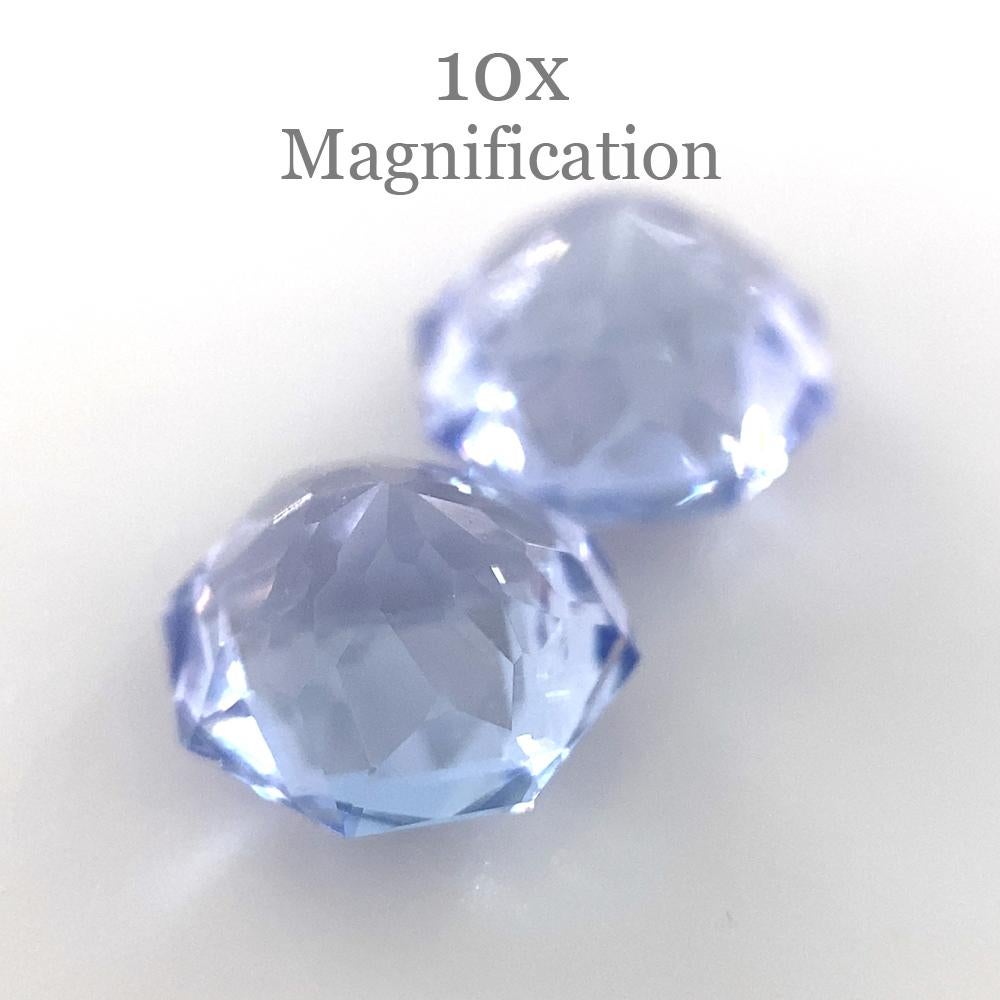 1.94ct Round Tanzanite Precision Cut Pair For Sale 7