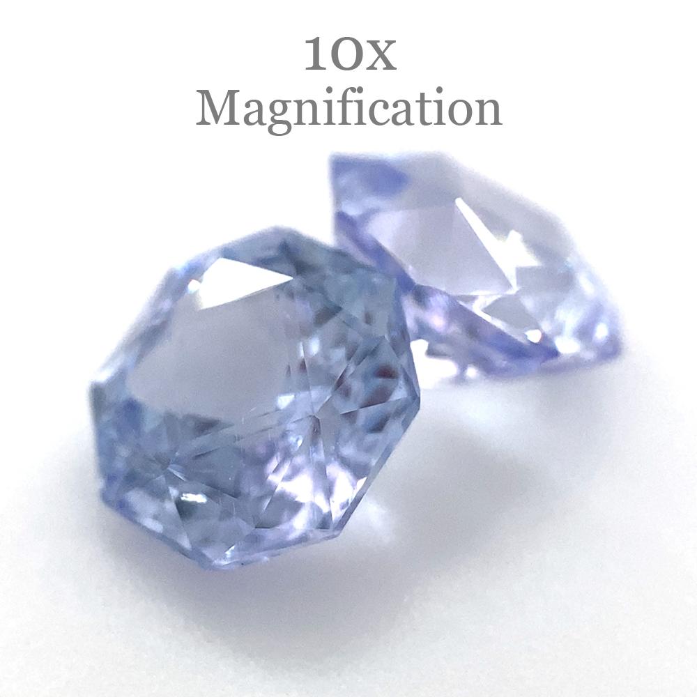 Description:

 

Gem Type: Tanzanite
Number of Stones: 2
Weight: 1.94 cts
Measurements: 5.83x5.90x3.86 mm & 5.92x5.93x3.97 mm
Shape: Round
Cutting Style Crown: Modified Brilliant Cut
Cutting Style Pavilion: Mixed Cut
Transparency: