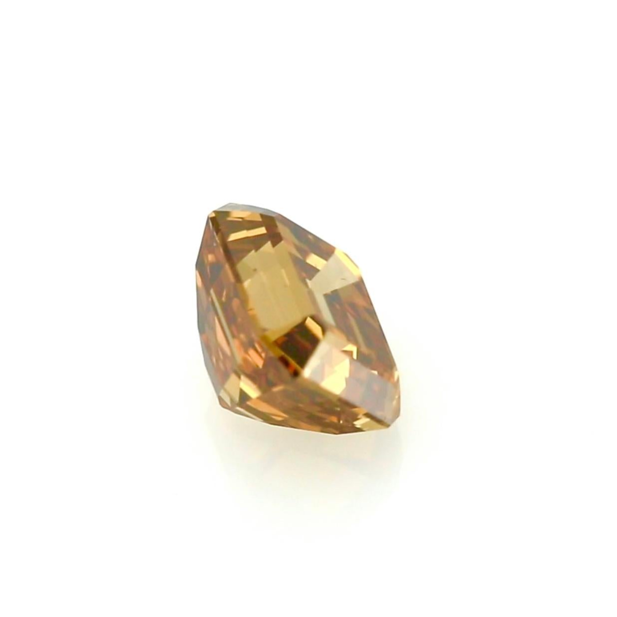 Diamante antico da 1,95 carati con taglio smeraldo Fancy Deep Brown-Orange (certificato GIA) in vendita 4