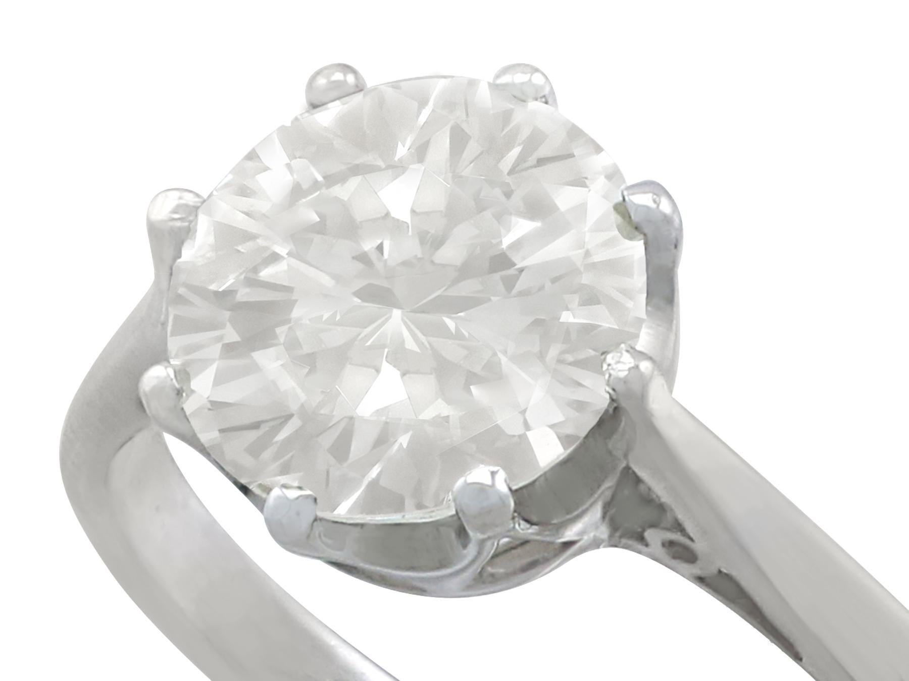 1,95 Karat Diamant und Platin Solitär Ring im Zustand „Hervorragend“ im Angebot in Jesmond, Newcastle Upon Tyne