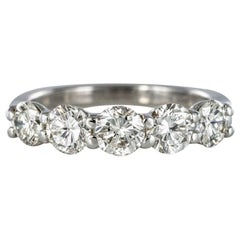 1.95 Carat E.VVS Diamond 18 Karat White Gold Wedding Ring