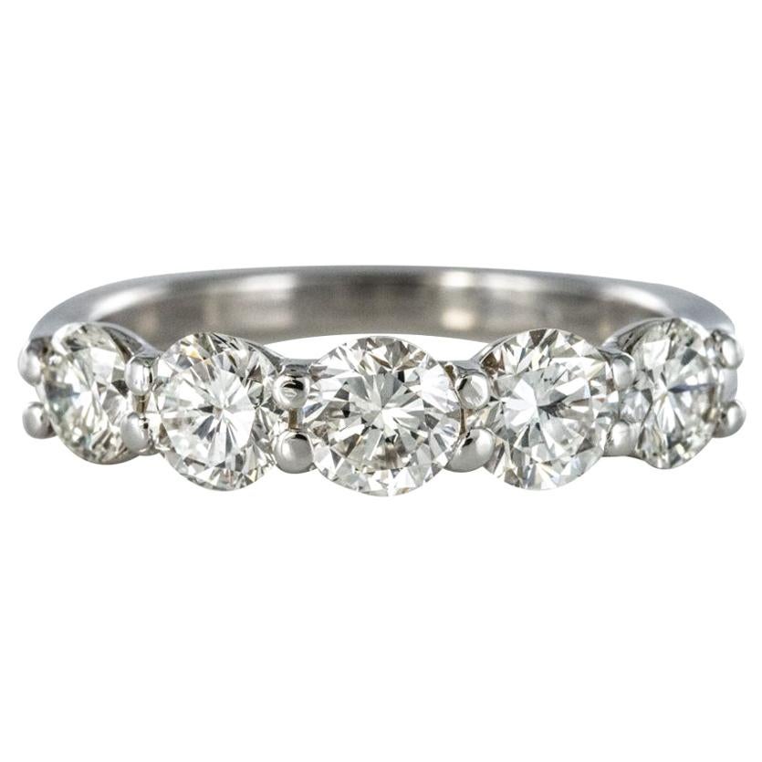 1.95 Carat E.VVS Diamond 18 Karat White Gold Wedding Ring at 1stDibs