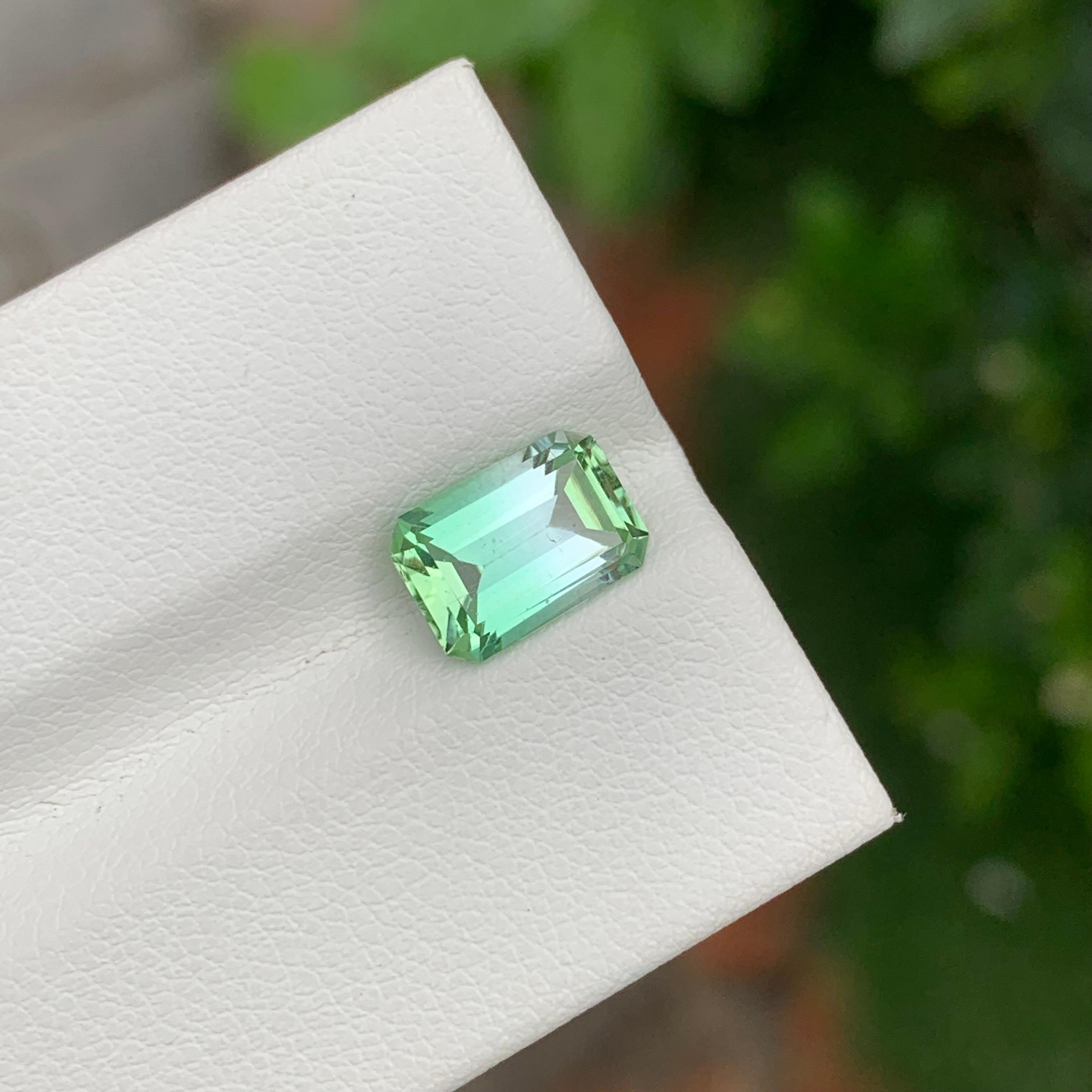 Emerald Cut 1.95 Carat Natural Bicolour Loose Tourmaline Emerald Shape Gem For Jewellery For Sale