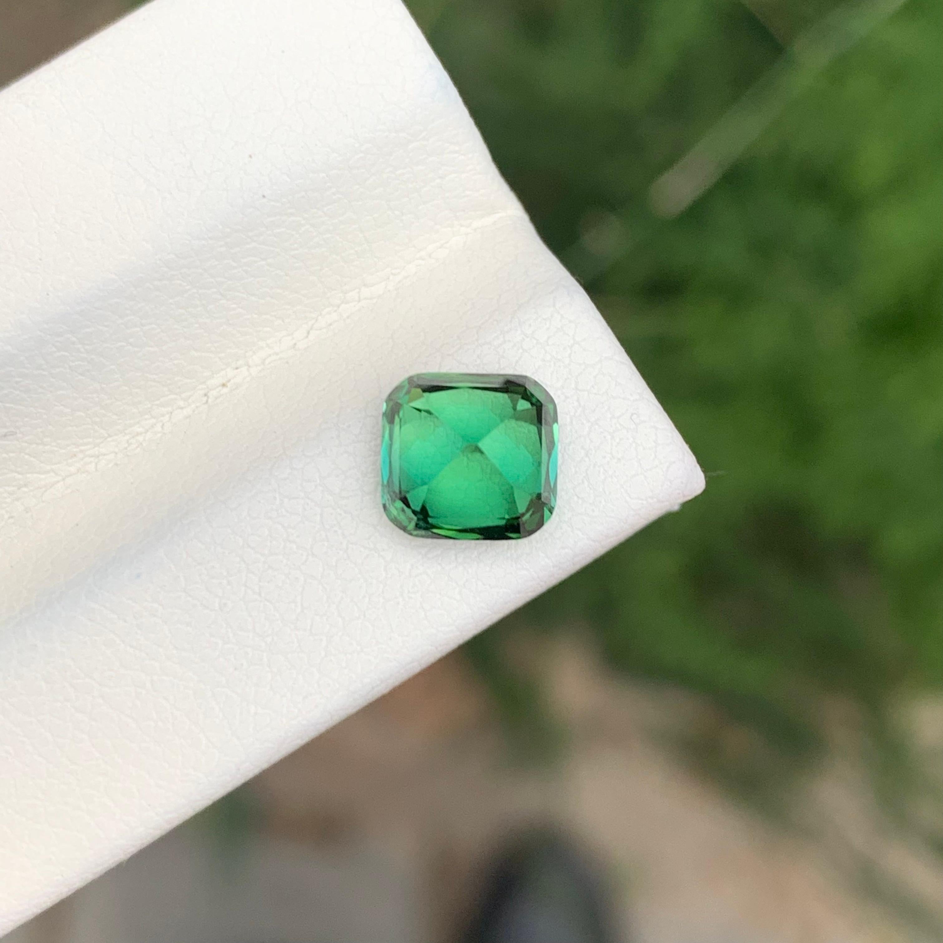 Taille coussin 1.95 Carat Natural Loose Blue Green Tourmaline Cushion Shape Gemstone (Tourmaline bleue verte en forme de coussin) en vente
