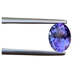 1.95 Carat Natural Loose Blue Tanzanite Stone Oval Cut Tanzanian Gemstone
