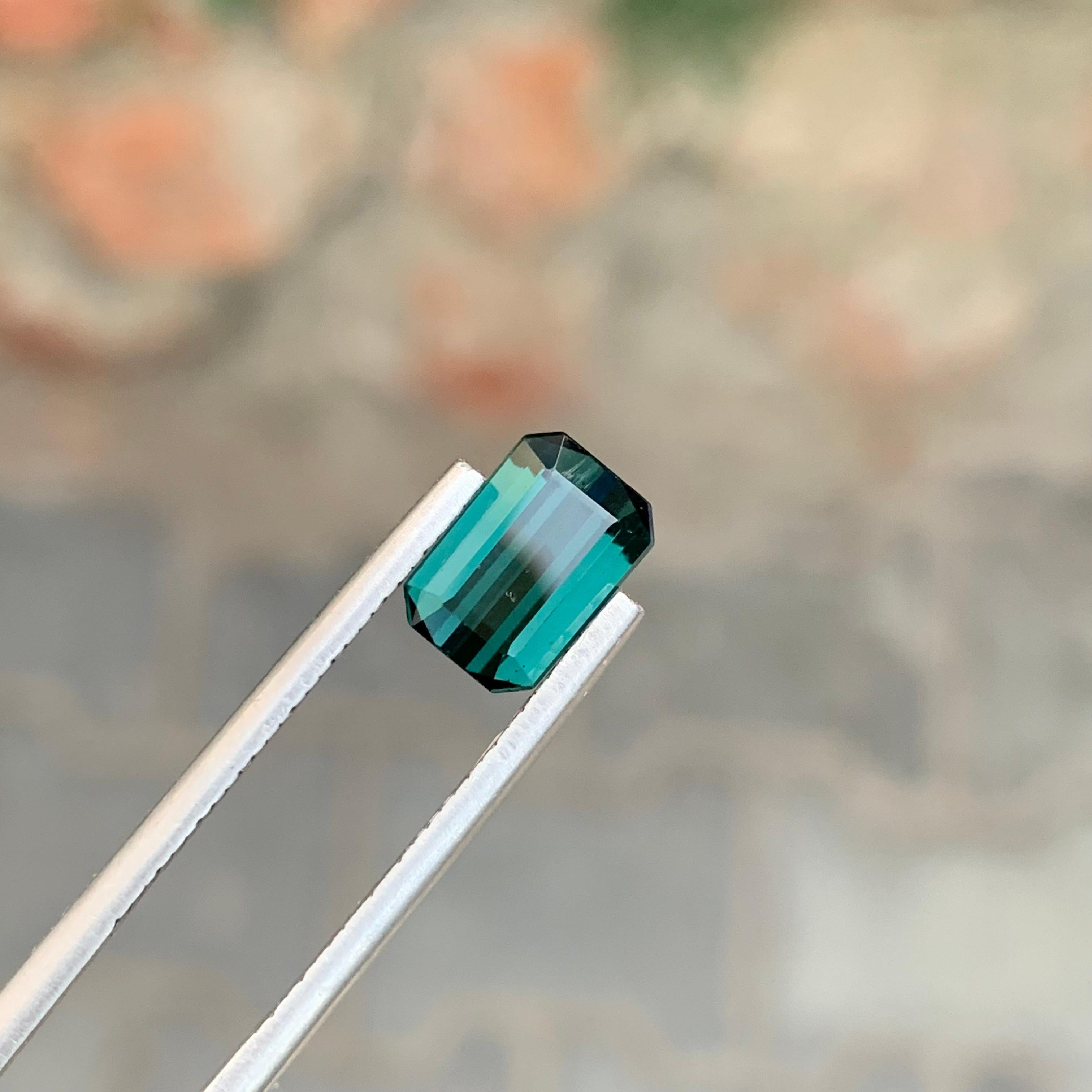 1,95 Karat Natürlicher loser Deep Lagoon Turmalin Smaragd Form Edelstein im Angebot 2