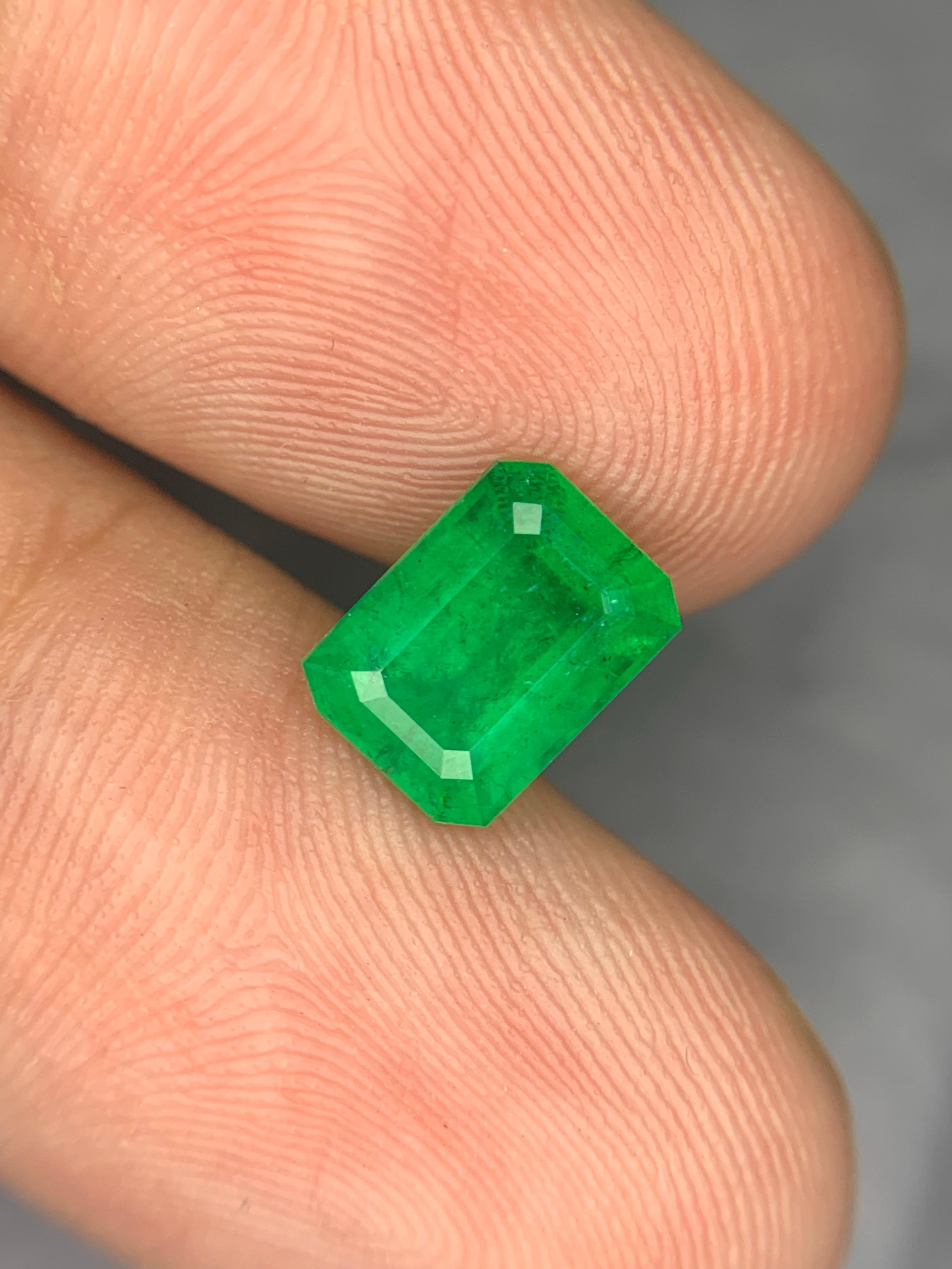 Loose Emerald

Weight: 1.95 Carats
Dimension: 8.5 x 6.3 x 5 Mm
Origin: Swat Pakistan
Shape: Emerald
Treatment: Minor Oil(Normal for trade)
Certificate: On Customer Demand

Nestled in the lush valleys of Swat in Khyber Pakhtunkhwa, Pakistan, the