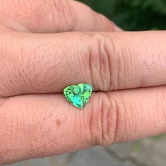 1.95 Carat Natural Loose Green Tourmaline Heart Shape Gemstone