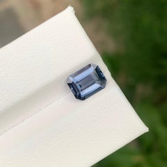 1.95 Carat Natural Loose Greyish Purple Spinel Emerald Shape Gemstone