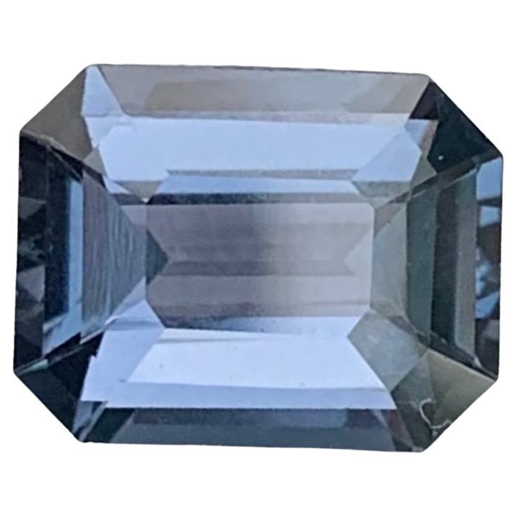 1.95 Carat Natural Loose Greyish Purple Spinel Emerald Shape Gemstone For Sale
