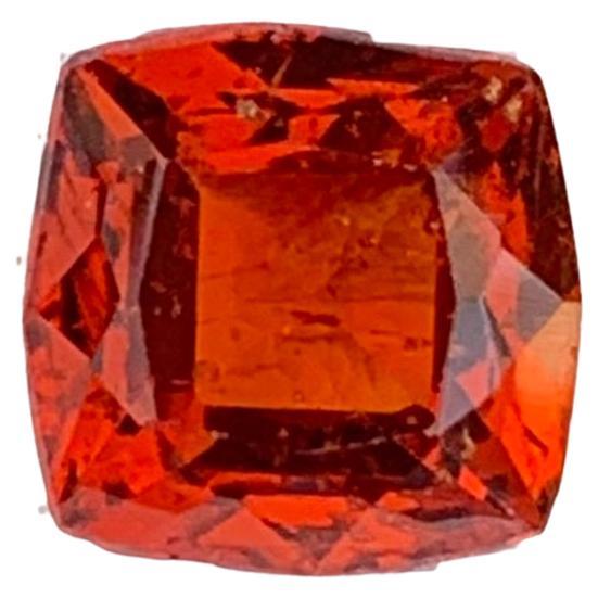 1.95 Carat Natural Loose Hessonite Garnet Square Cushion Shape Gemstone