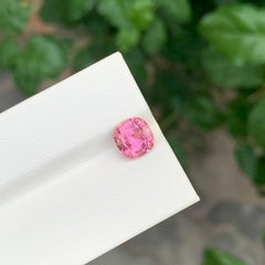 1.95 Carat Natural Loose Pink Tourmaline Cushion Shape Gemstone