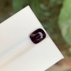 1.95 Carat Natural Loose Purple Spinel Cushion Cut Gemstone From Tanzania