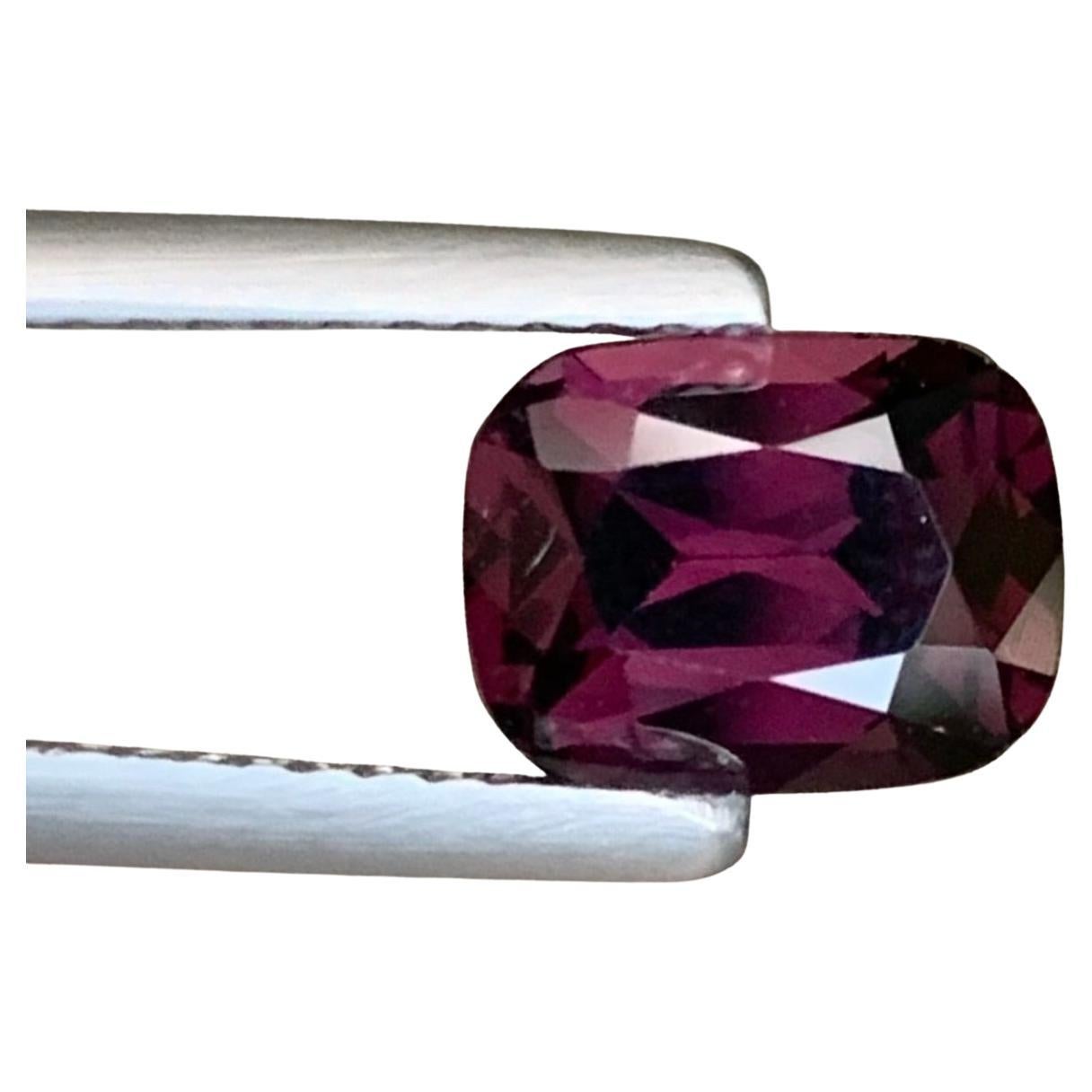 1.95 Carat Natural Loose Purple Spinel Cushion Cut Gemstone From Tanzania