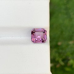 1.95 Carat Natural Loose Purplish Burmese Spinel Asscher Cut Gemstone