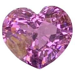 1.95 Carat Natural Loose Purplish Pink Spinel Stone Heart Cut Tanzanian Gemstone
