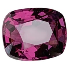 1.95 Carat Natural Loose Purplish Spinel Stone Cushion Cut Burmese Gemstone