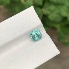 1.95 Carat Natural Loose Seafoam Tourmaline Cushion Shape Gemstone