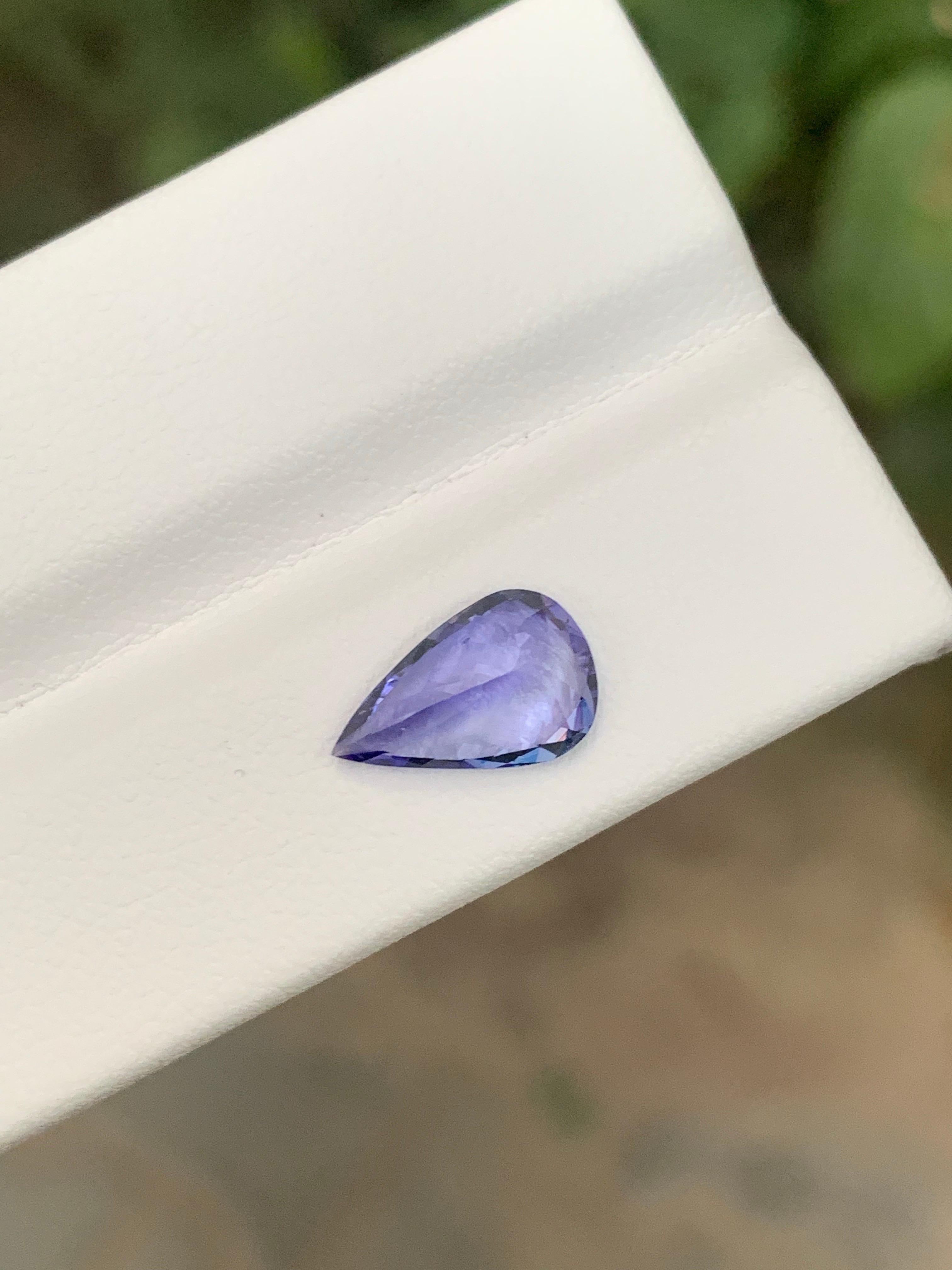 1.95 Carat Natural Loose Tanzanite Pear Shape Gemstone From Tanzania For Sale 4
