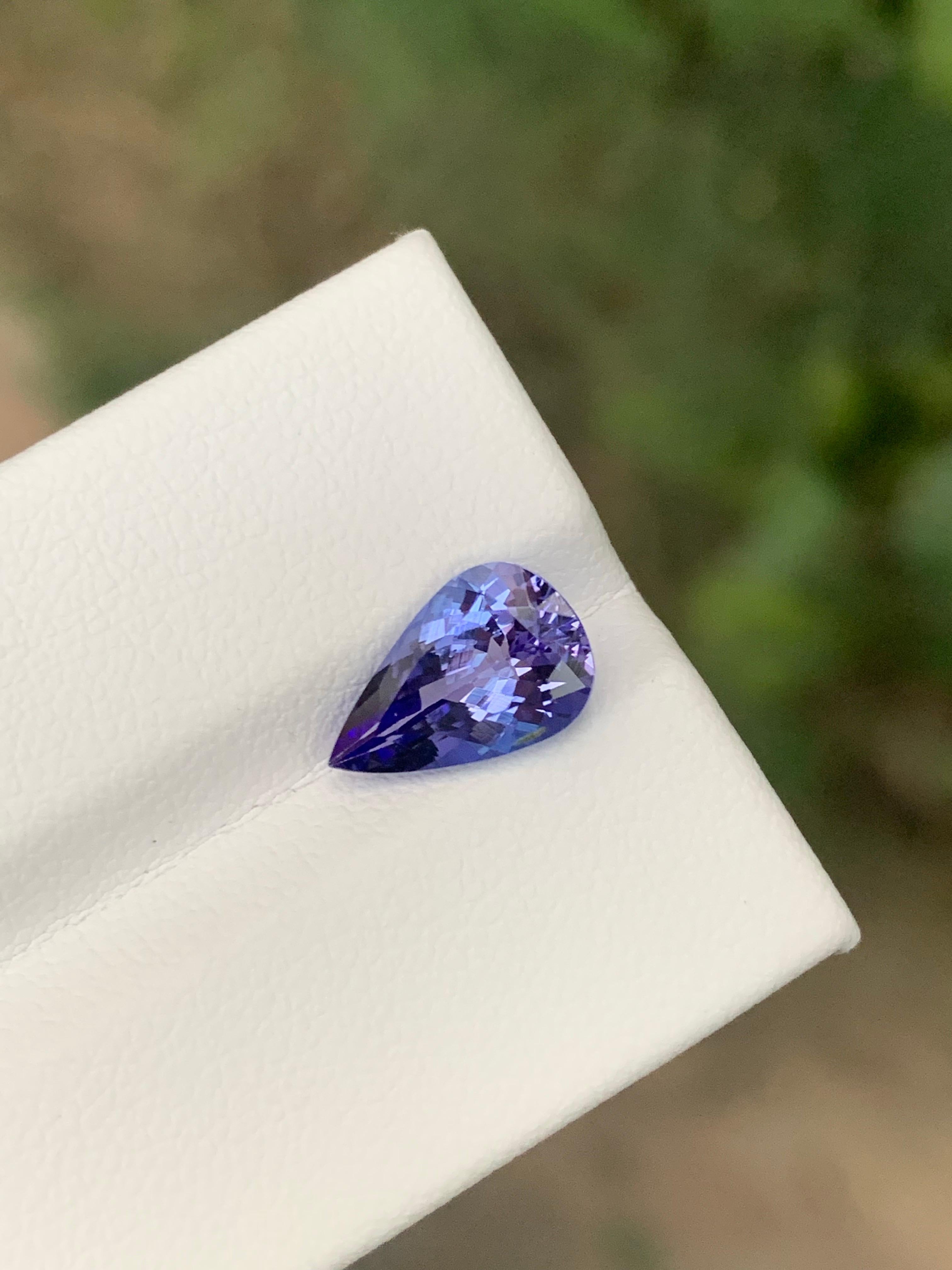 1.95 Carat Natural Loose Tanzanite Pear Shape Gemstone From Tanzania For Sale 7