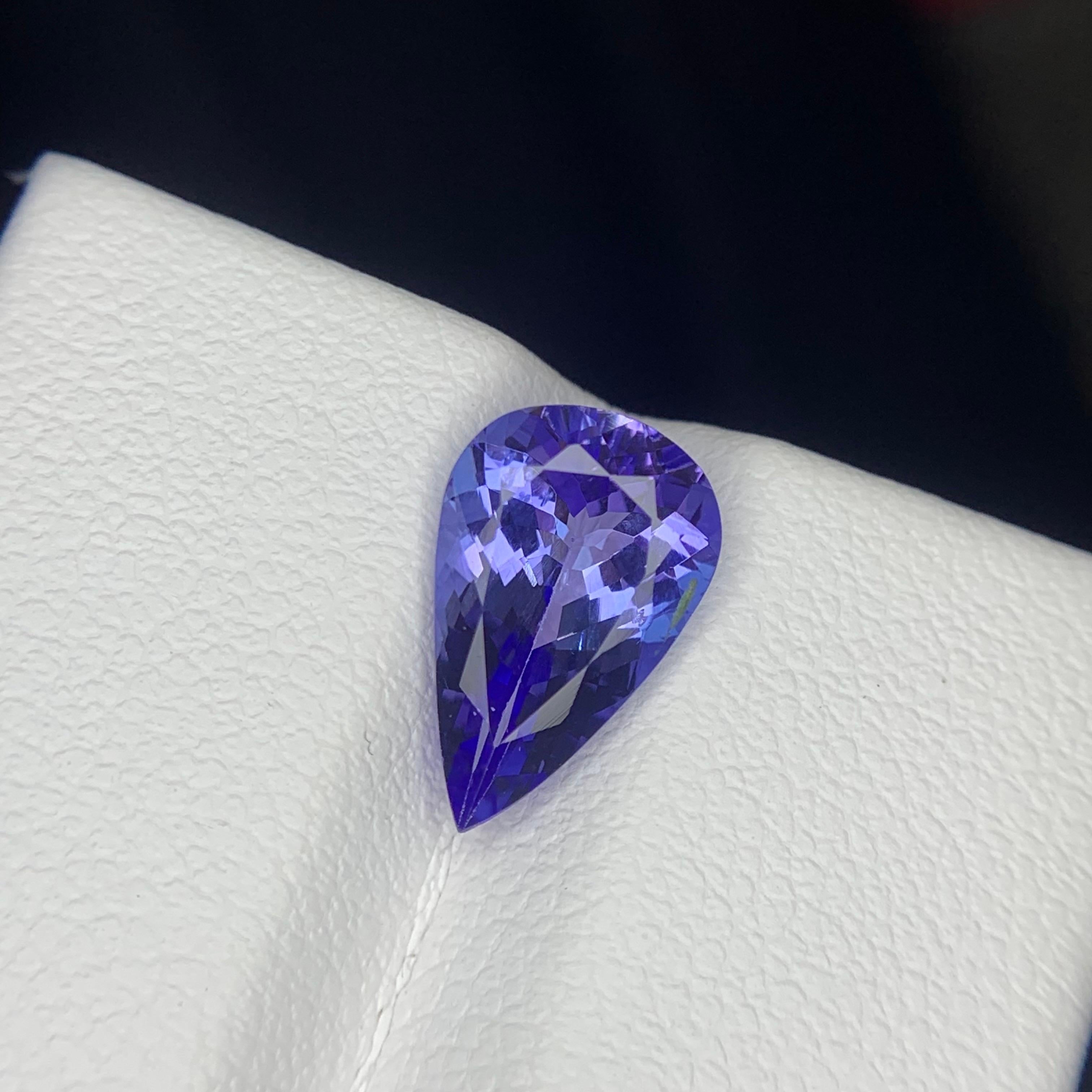 1.95 Carat Natural Loose Tanzanite Pear Shape Gemstone From Tanzania For Sale 3