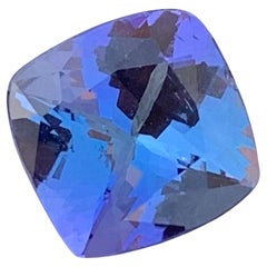 Tanzanite naturelle non sertie de 1,95 carat de forme carrée pour la fabrication de bijoux 