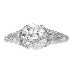 1.95 Carat Old European Cut Diamond Ring