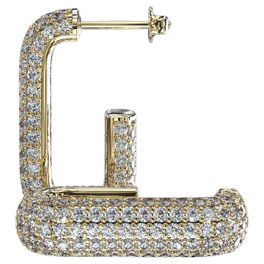 1,95 Karat Diamant-Ohrringe mit Pavé-Fassung