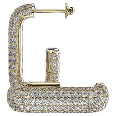 1.95 Carat Pave Set Diamond Earrings