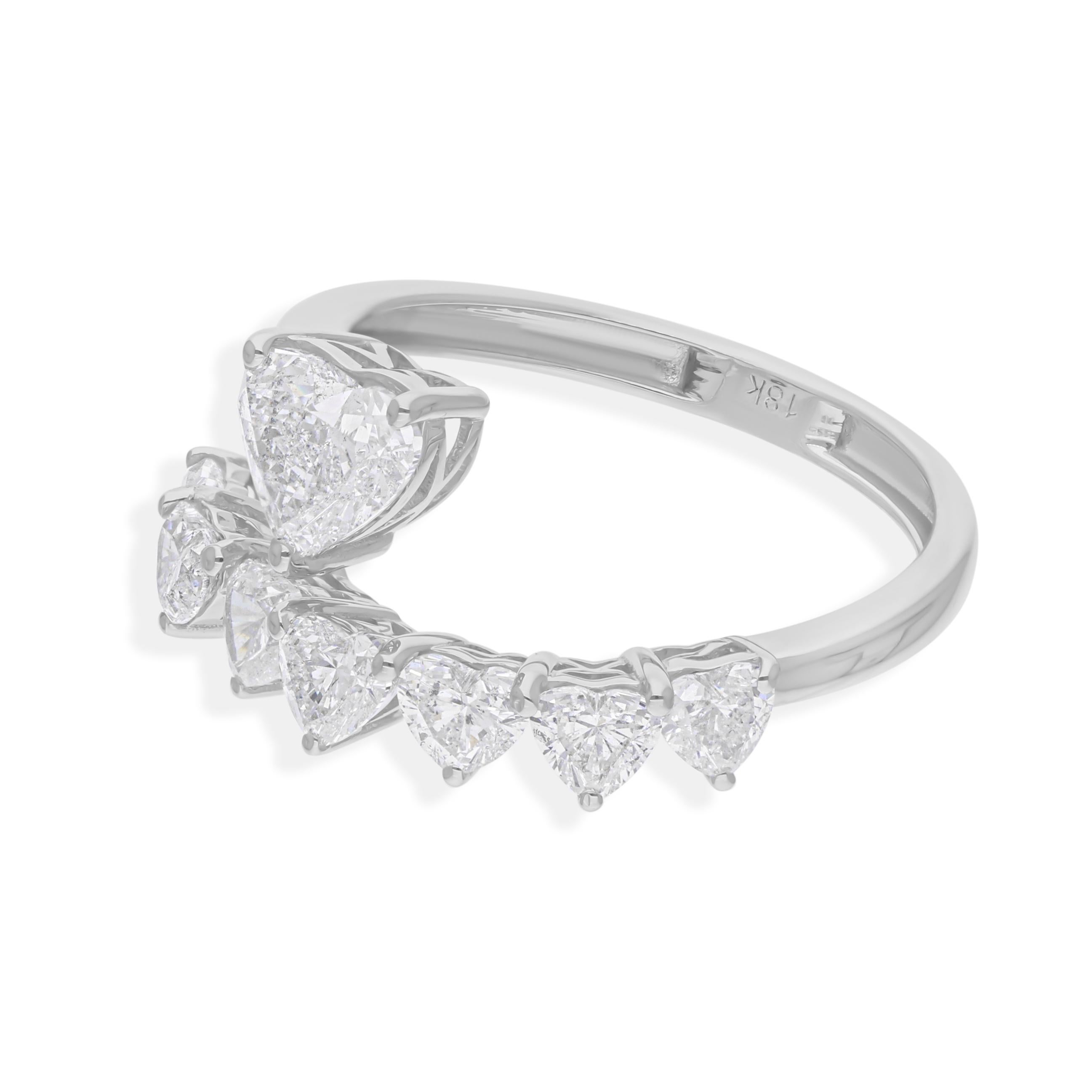Im Angebot: 1,95 Karat SI Reinheit HI Farbe Herz Diamant Ring 14 Karat Weißgold Schmuck () 7