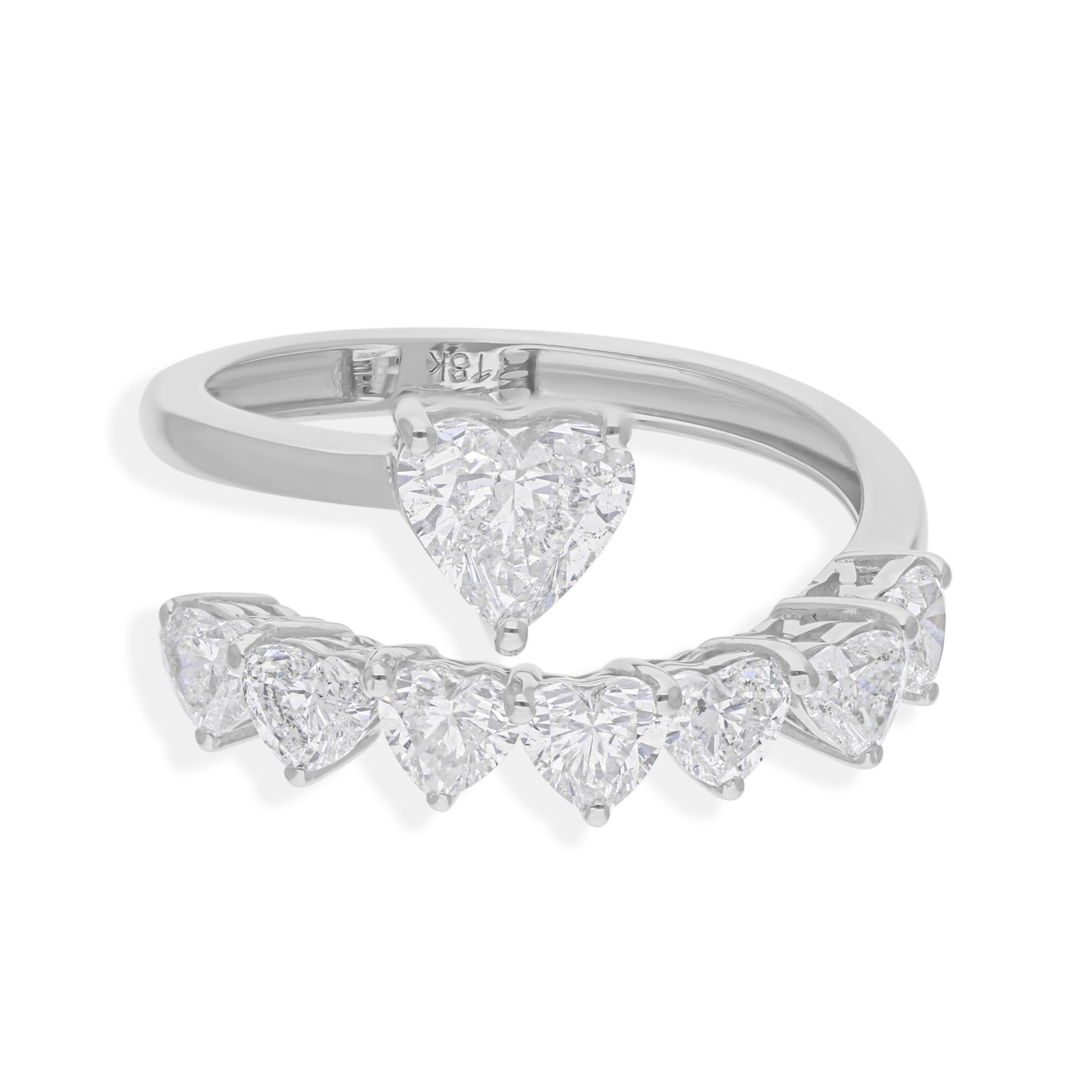 Im Angebot: 1,95 Karat SI Reinheit HI Farbe Herz Diamant Ring 14 Karat Weißgold Schmuck () 9