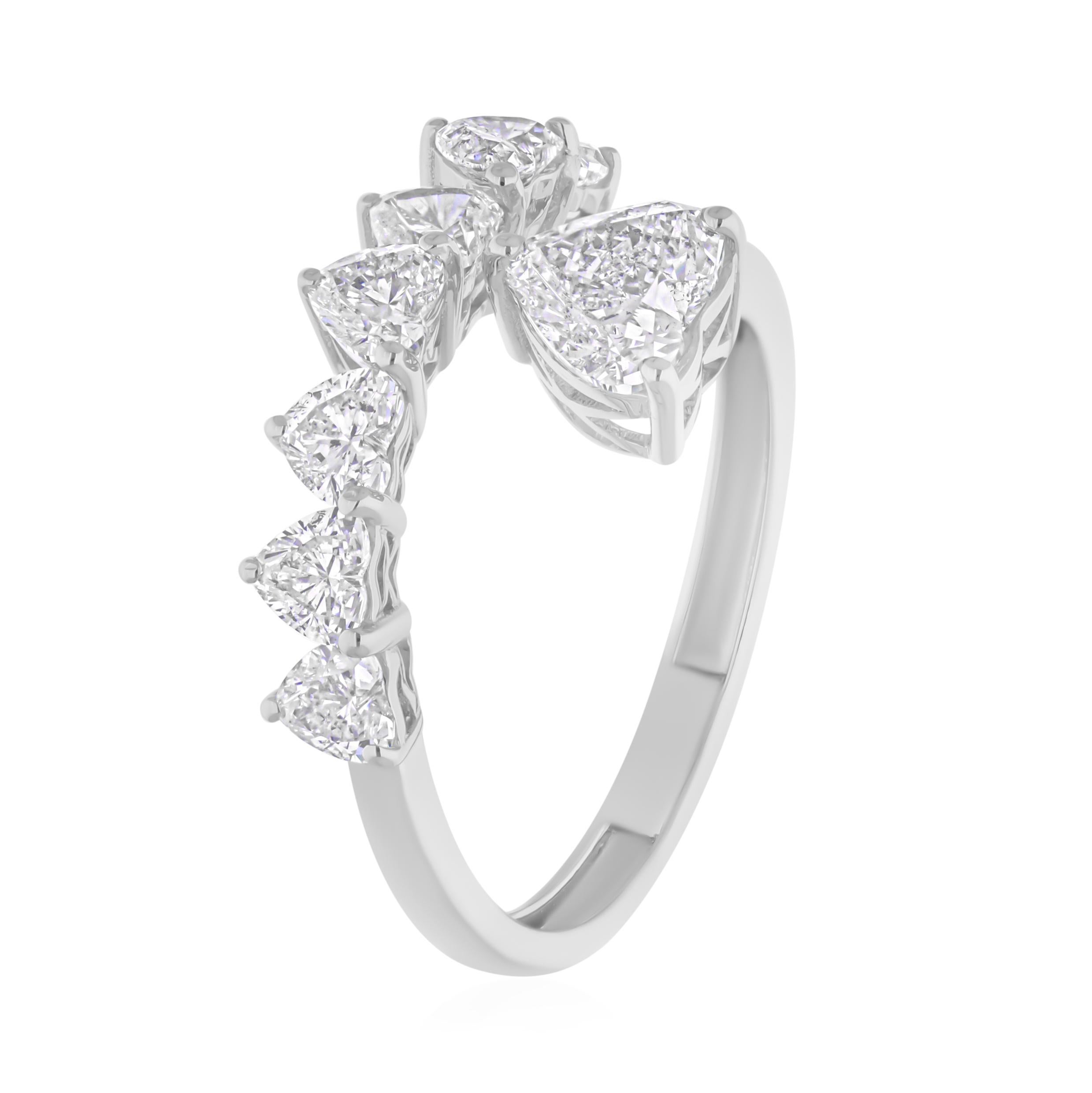 1,95 carati SI Chiarezza HI Colore Anello con diamante a cuore Gioielli in oro bianco 18 carati In condizioni Nuovo in vendita a Diera, Dubai