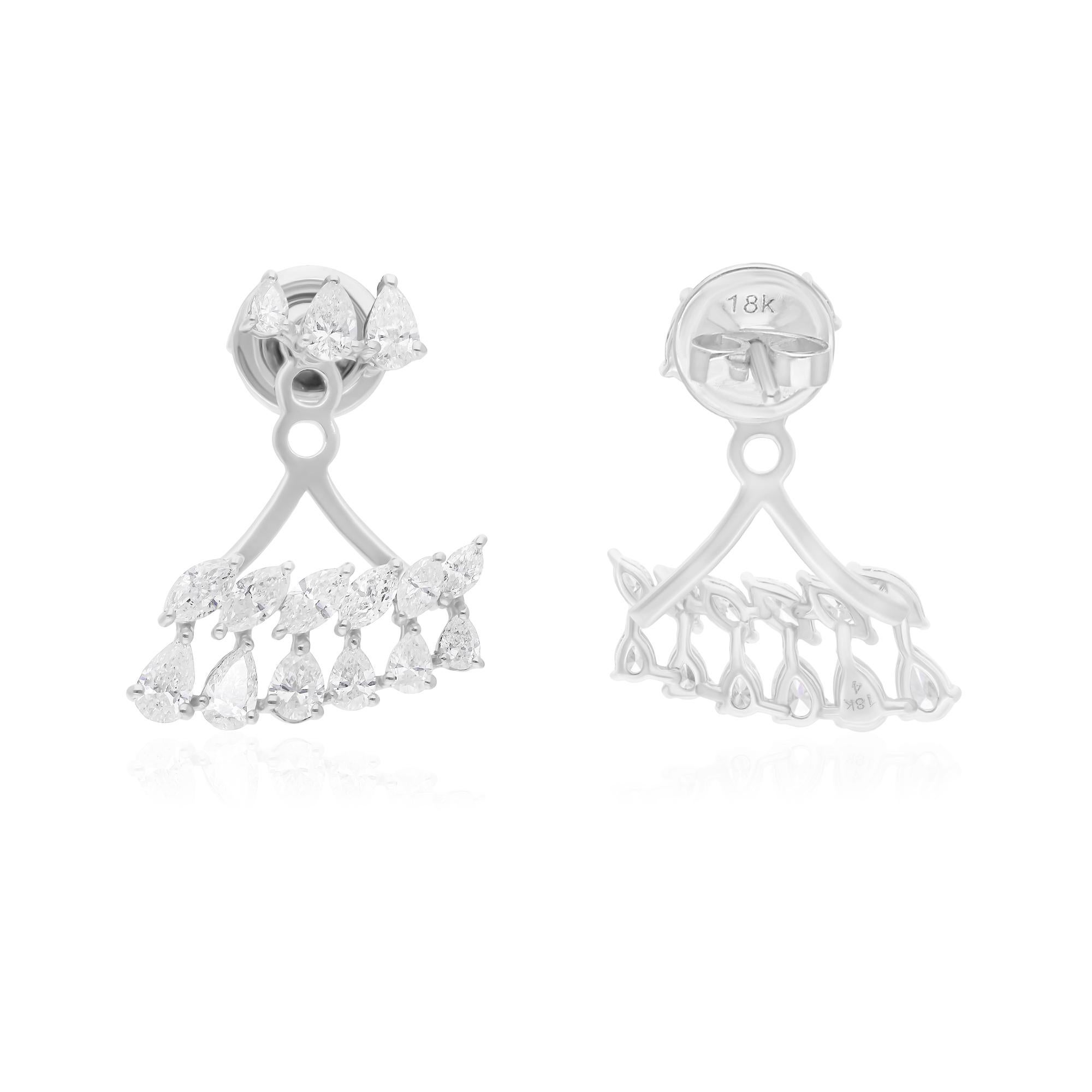 Cast from 14-karat gold, these exquisite earrings are handset with 1.95 carats of sparkling diamonds.

FOLLOW SPECTRUM JEWELS storefront to view the latest collection & exclusive pieces. Spectrum Jewels is proudly rated as a Top Seller on 1stdibs
