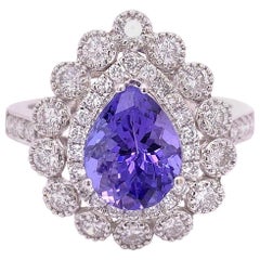 1.95 Carat Tanzanite Diamond Cocktail Ring
