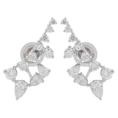 Pendientes de oro de 14 quilates con diamantes de 1,95 quilates