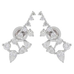 Clous d'oreilles en or 14 carats avec diamants de 1,95 carat