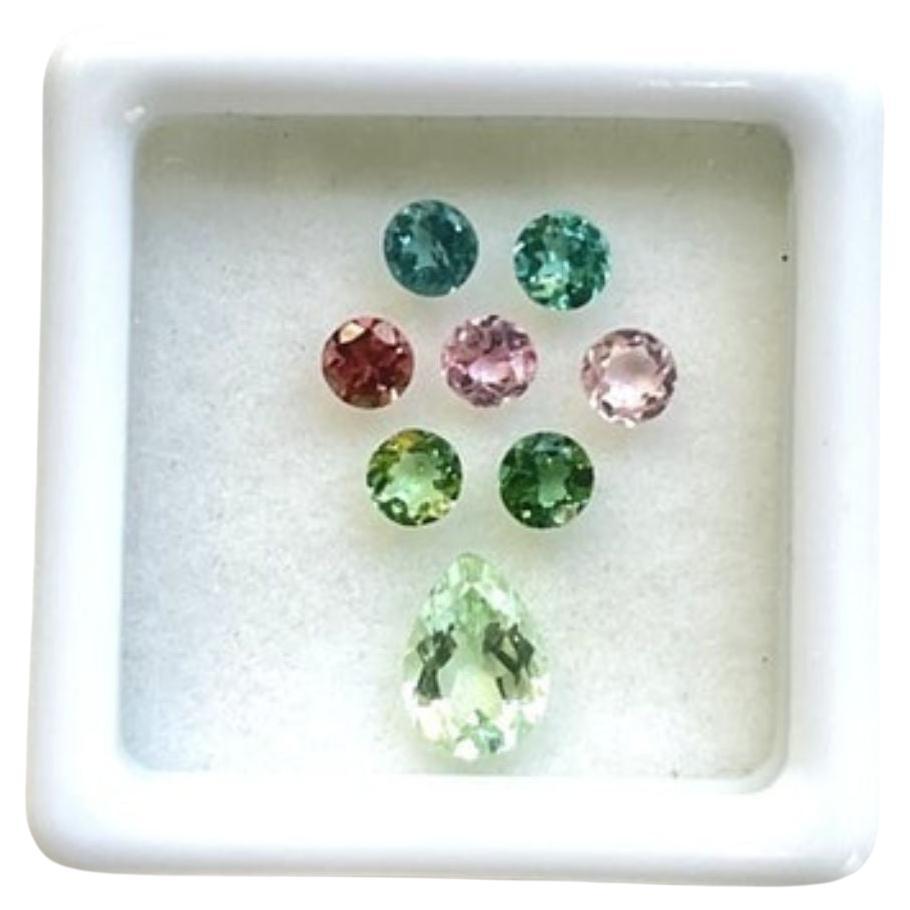 1.95 Carats Multi Tourmaline, Top Quality Tourmaline Jewelry Cut Stones Gems