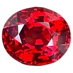 1.95 carats Red Spessartite Garnet Stone Oval Cut Natural African Gemstone