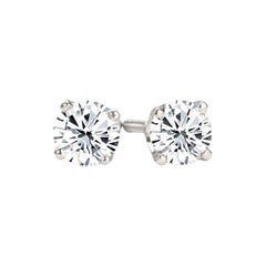 1.95 Ct Round Diamond Earrings in 14k White Gold