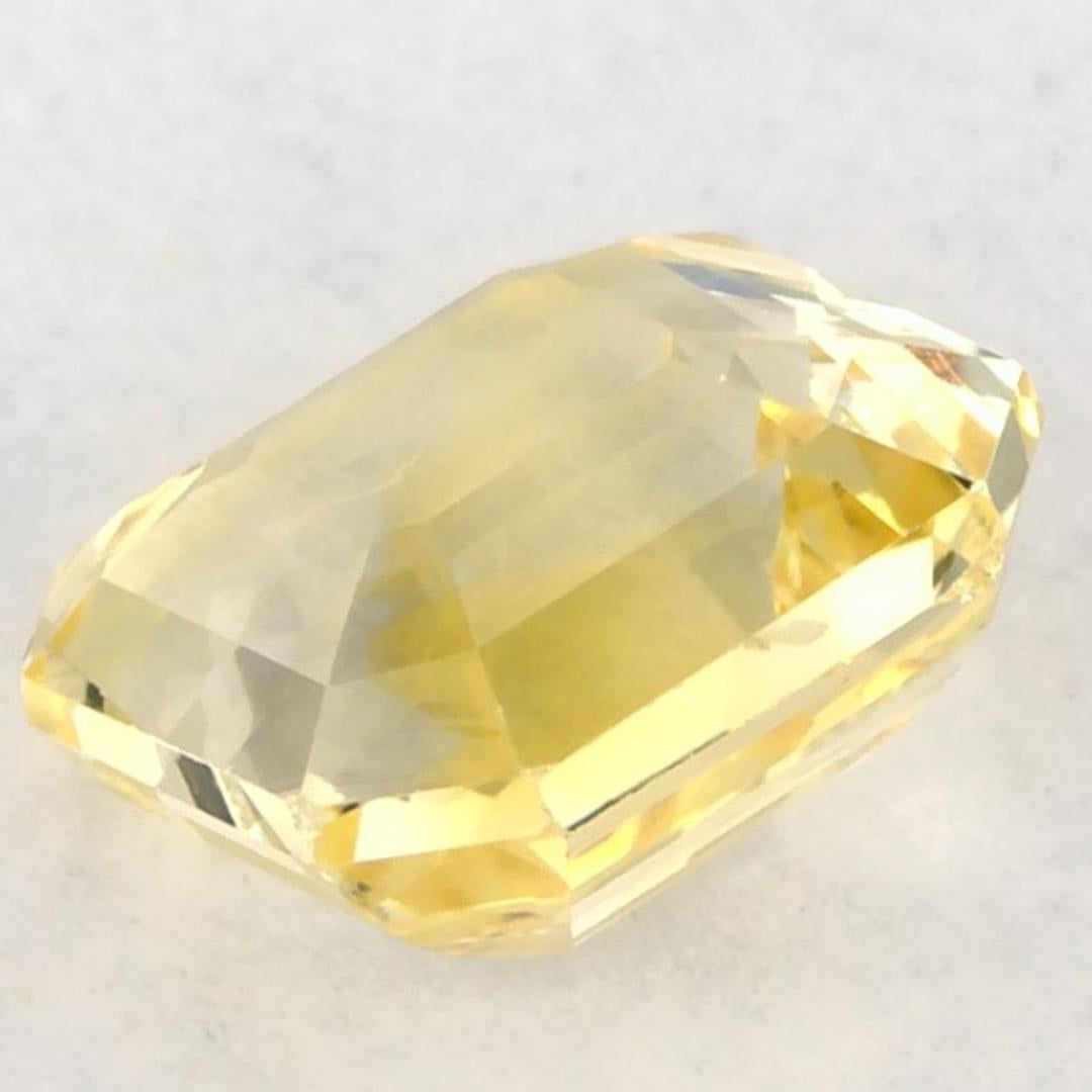 1.95 carati di zaffiro giallo ottagonale sciolto in vendita 3