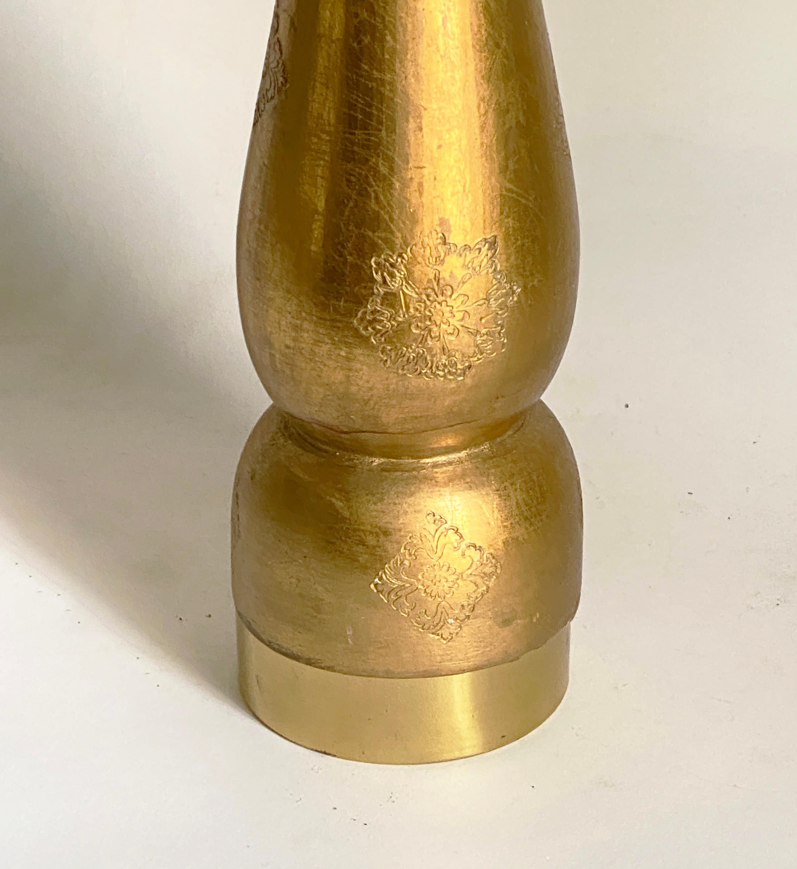 19,5 Zoll italienische Florentine Gold vergoldete Pfeffermühle (Messing) im Angebot