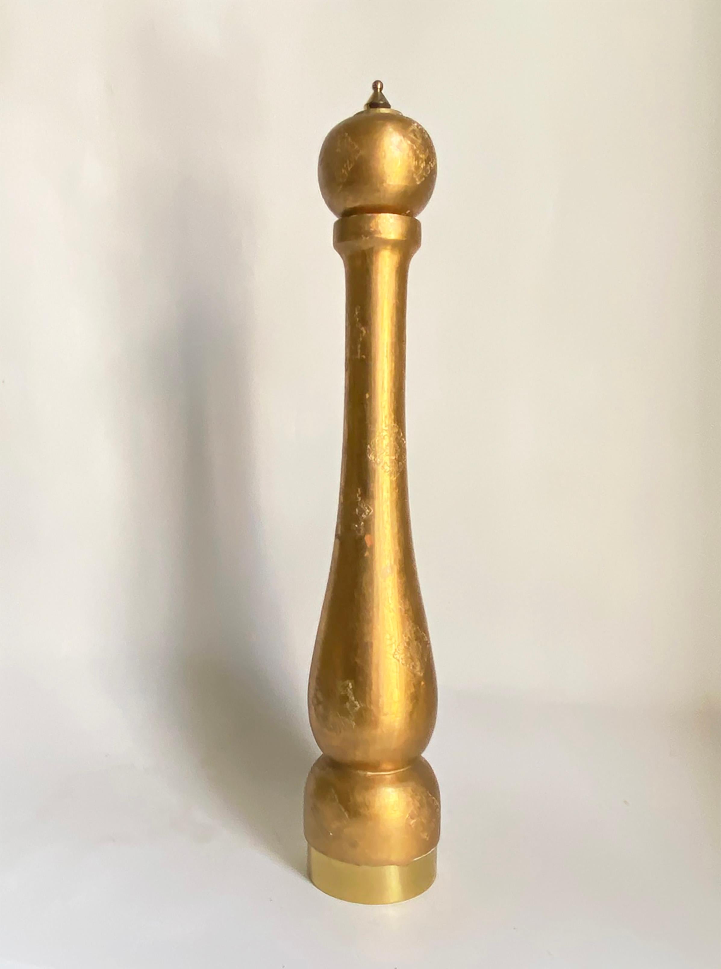 19,5 Zoll italienische Florentine Gold vergoldete Pfeffermühle im Angebot 1