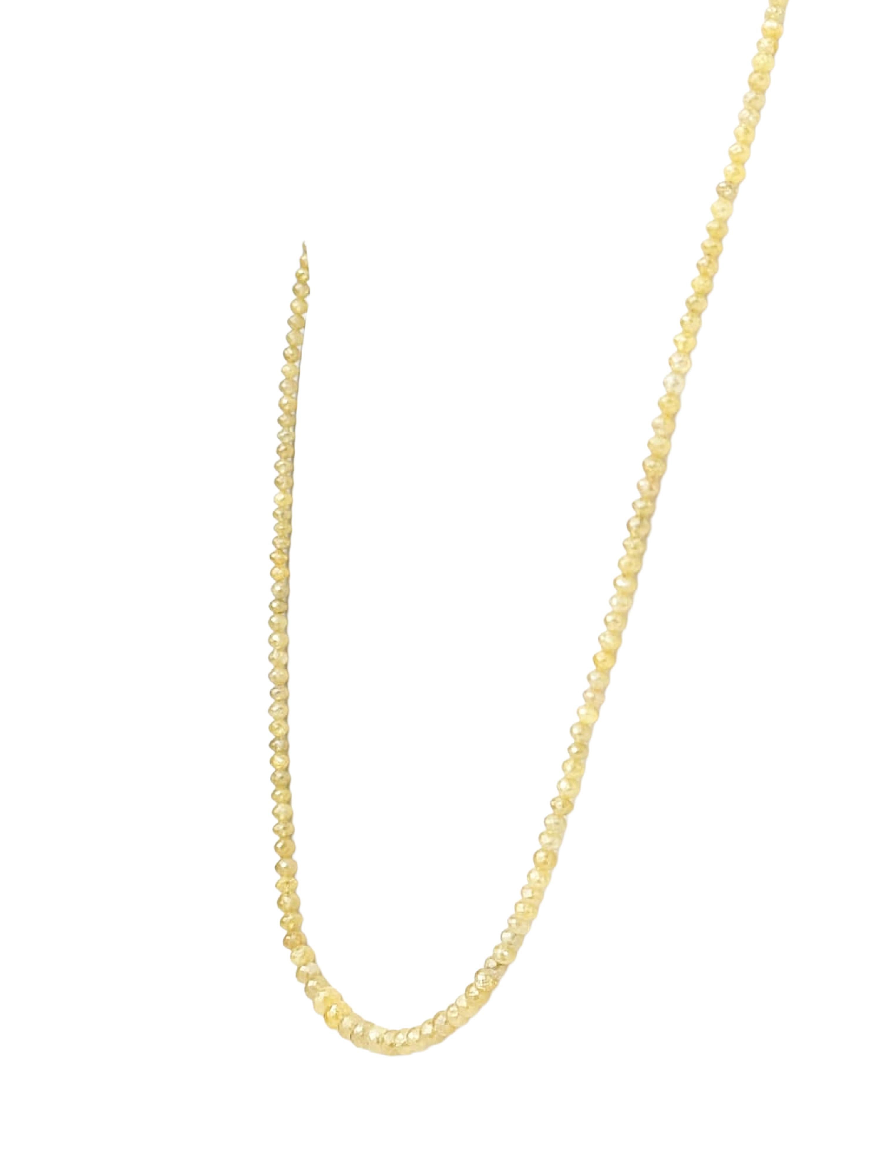 Perlina Collana con diamanti gialli Nature (43,00ct) da 19,5