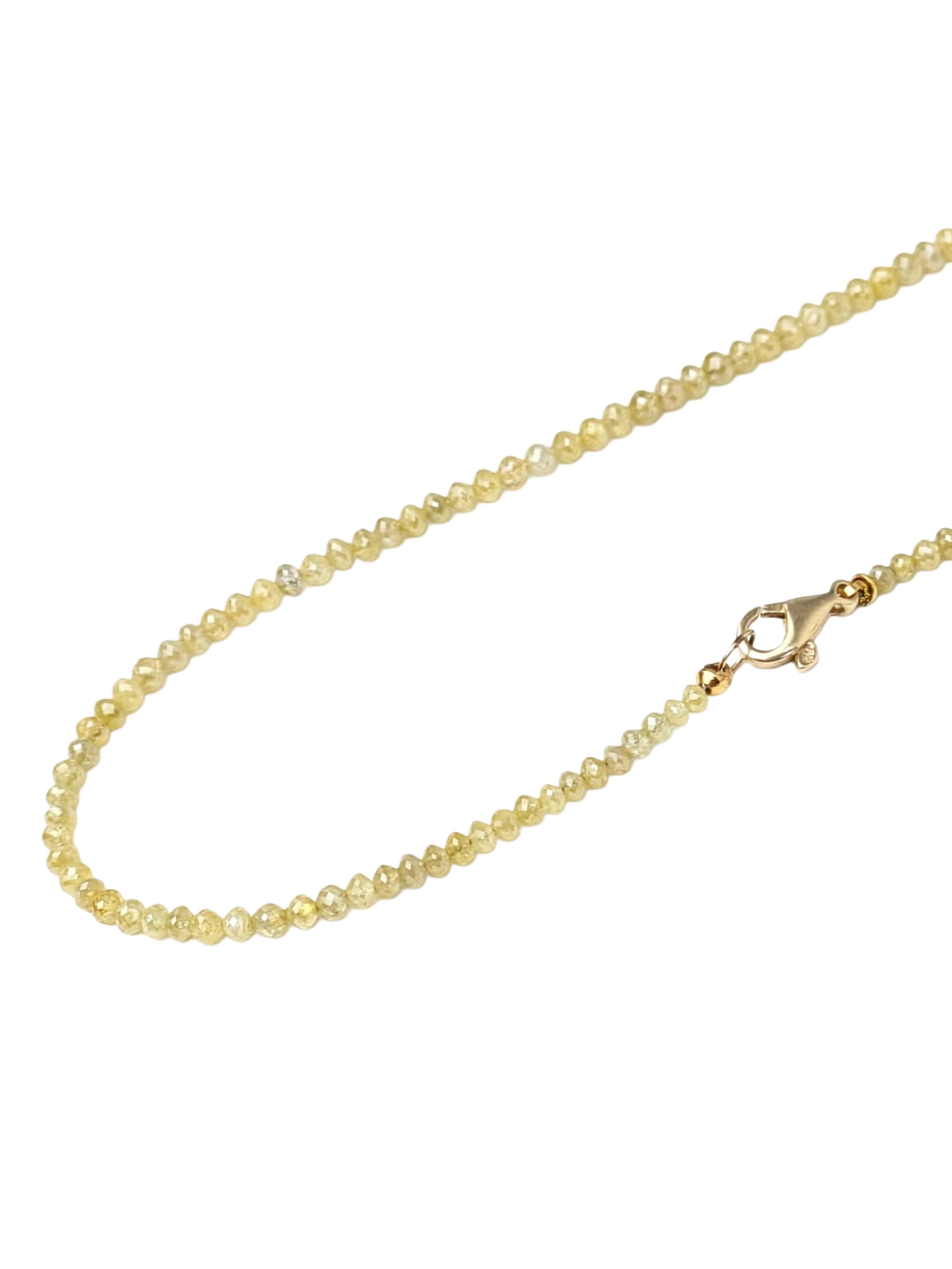 da uomo o donna Collana con diamanti gialli Nature (43,00ct) da 19,5