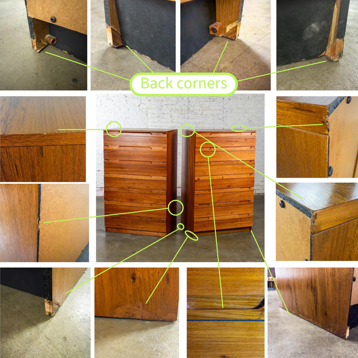 Paire de commodes en bois dur MCM 1950-1960 fabriquées au Brésil par Singer en vente 8