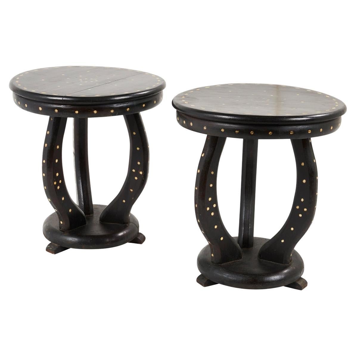 Pair of SemiPrecious Stone Inlay Side Tables at 1stDibs end tables